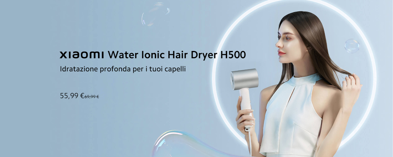 Xiaomi Water Ionic Hair Dryer H500, Nuovo phon ora su mi.com!