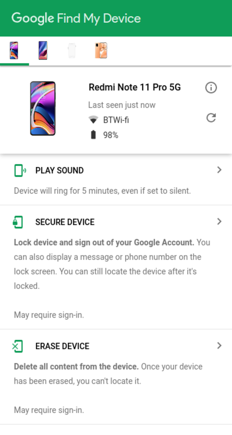 Mi find my device discount